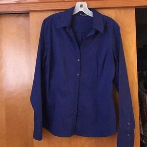 Fitted shirt royal blue